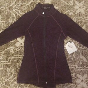 Beyond Yoga Peplum black/imperial violet jacket